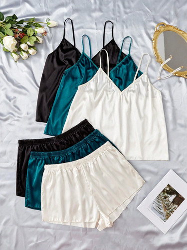 Teiliges satin pyjama - pyjama, set