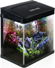 Nobleza Nano-Fischtank-Aquarium Led-Leuchten Filtersystem 7 Liter, Schwarz