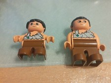 Duplo Lego 2 Steinzeitmenschen VATER & SOHN Cavemen 4555