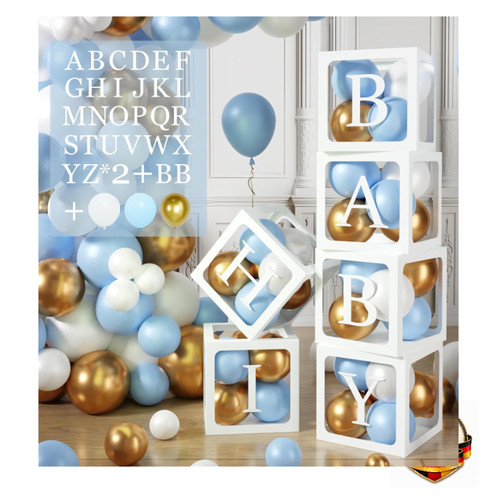 Babyparty box deko blau - deko,