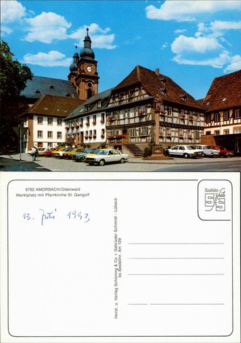 Ansichtskarte amorbach - ansichtskarte,