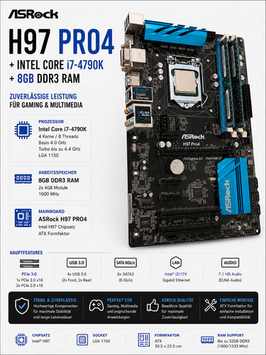 Bundle asrock h97 pro4 - bundle:,