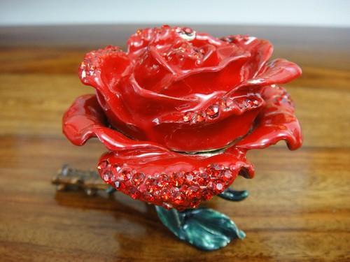 Schmuckdose rose pillendose - rose,