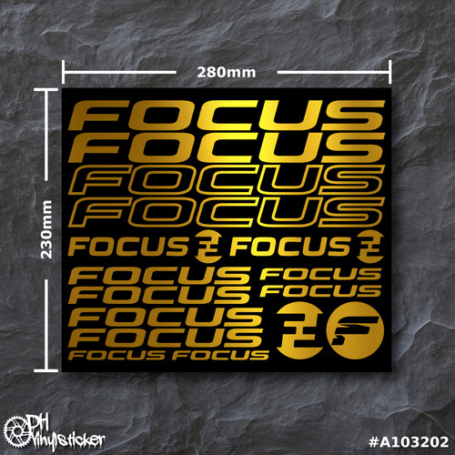 Focus stickersatz gold - stickersatz,