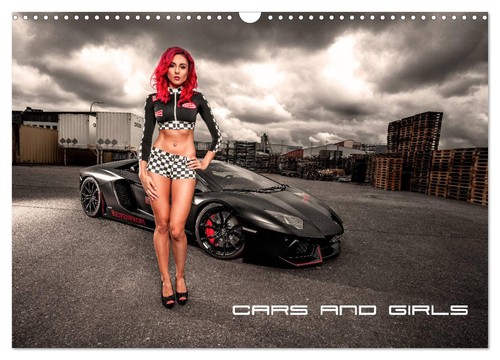 Cars and girls wandkalender - cars,