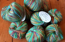 Wolle Neu Hochwertig Merino Grün Braun Gelb Stricken Häkeln 500g 10 Knäule