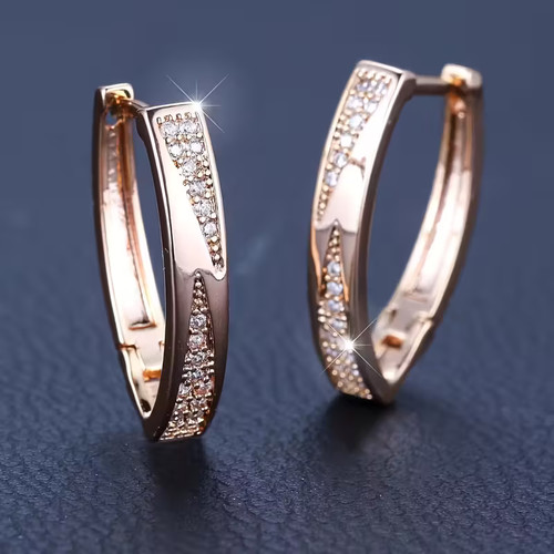 Creolen rose gold glänzend - , +