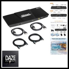 Dual Monitor 2x2 HDMI+VGA KVM Switch 4K@60Hz 4:4:4 Ultra HD 2 PC 2 Monitor KV...