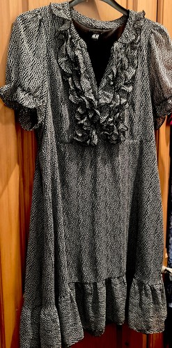 Edles rüschen kleid schwarz - ,