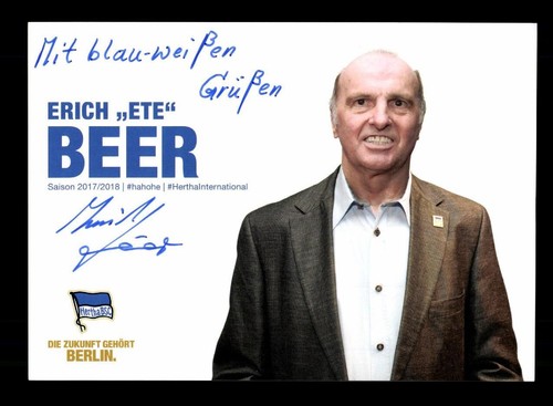 Erich beer autogrammkarte - beer,