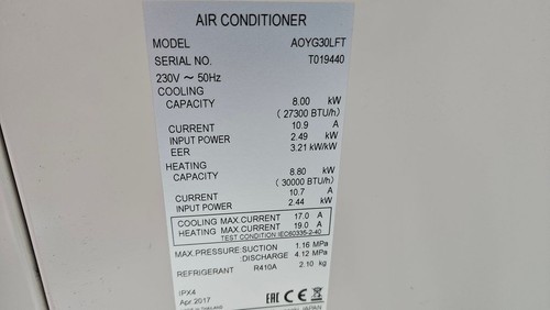 Fujitsu aoyg30lft klimagerät - aoyg30lft,