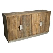 Richmond Anrichte Redmond Ulmenholz 4 Türen Sockel Edelstahl