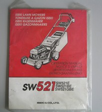 Betriebsanleitung Iseki SW 521, SW 521 E, SW 521 BE und SW 521 GBE Rasenmäher