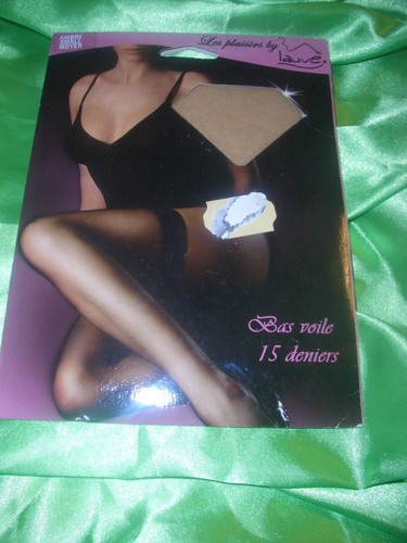 Sexy lauve voile nylons straps - lauve,