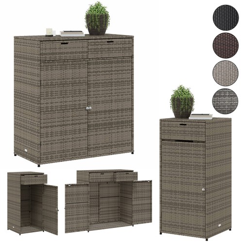 Poly rattan gartenschrank - poly,