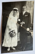 orig. Foto AK Hochzeit Braut