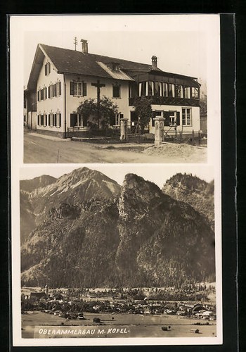 Oberammergau ortsansicht - ak, oberammergau,