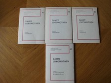 Sammelbildserien Dampflokomotiven Folge 1 bis 4 mit jeweils 9 Fotokarten