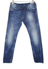 Diesel Poiak 008C0 Herrenjeans W29/L34 Blau Denim Neu Whiskers Slim Fit