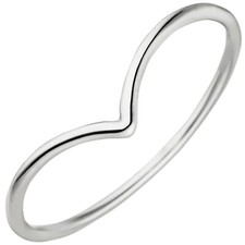 Damenring schmal 585 Weißgold