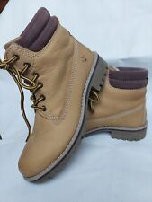 Boots Schnürboots Damen Gelb Gr. 38