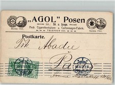 10726484 - Posen Fabrik AGOL Zigarettenhuelsen und Karonagen Posen / Poznan