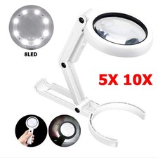 5X 10X Lupe mit 8 LED Licht