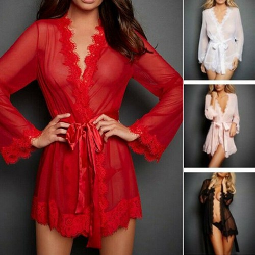 Sexyspitze kimono morgenmantel - kimono,