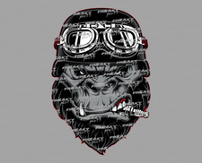 Biker gorilla aufkleber - biker,