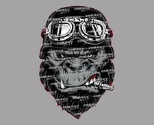 Biker Gorilla Aufkleber Bike Sticker Affe Monkey Moto MC Tablet Laptop Tuning