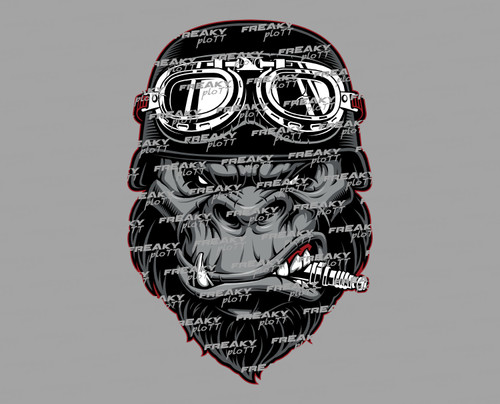 Biker gorilla aufkleber bike - gorilla,
