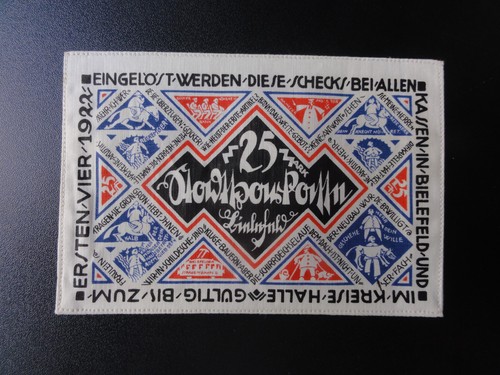 Notgeld stoff kasse - notgeld,