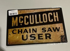 Mc Culloch Schild Vintage