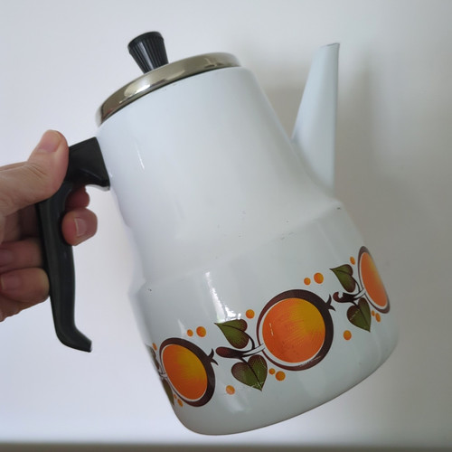 Vintage emaille kaffeekanne - vintage,