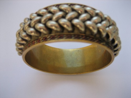 Breiter armreif bronze mit - ,