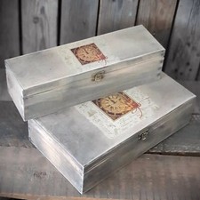 Vintage Weinholzkasten Landhaus Weintruhe Shabby Holz Handarbeit ver. Größen