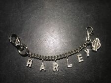 Harley Damen-Sicherungskette, Chrom - Strass Länge ca.200 mm,