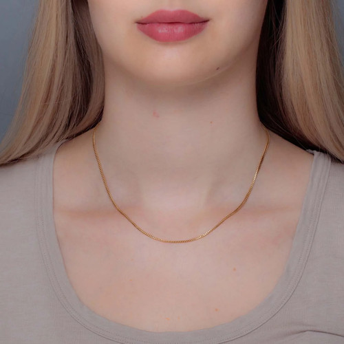 Zopfkette aus 585er gold 14k - zopfkette,