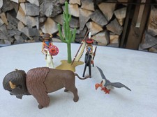 Playmobil Western - 2 Figuren Indianer Indians Büffel Bison Jagd