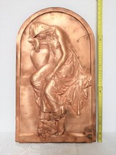 Großes Jugendstil Kupferbild