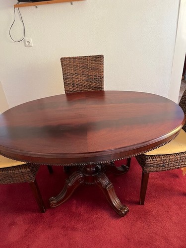 Ovaler esstisch aus holz antik - aus,