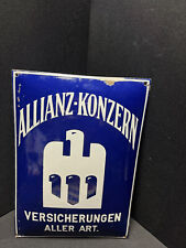 Allianz Konzern Emailleschild Versicherung 40 x 29 cm - D um 1910
