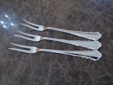 Wilkens Modell CHIPPENDALE Vorleger 3 Aufschnittgabeln Silber 90er neuwertig