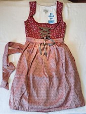 Damen Trachten Dirndl inkl. Schürze, Gr. 38, Trachtenkleid, Midi Dirndl, Kleid