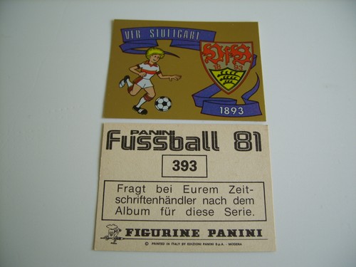 Panini fussball wappen - fussball, vfb