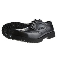 Boots and Braces 4-Loch Budapester schwarz Rangers Schuhe Leder Stahlkappe Neu