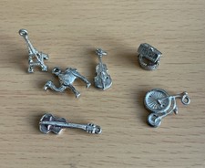 Restposten Vintage 925 Silber Charms für Armband / oder Anhänger x 6