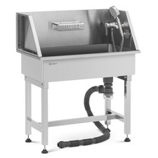 Hundebadewanne Hundewanne Haustierpflegewanne Edelstahl bis 60 kg Komplettset