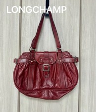 LONGCHAMP Handtasche/Beuteltasche aus Leder, rot und weinrot gebraucht