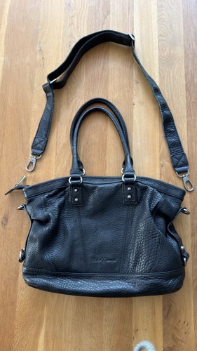 Handtasche leder schwarz - leder,